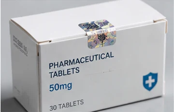 Tamper-evident security seal on pharmaceutical carton packaging