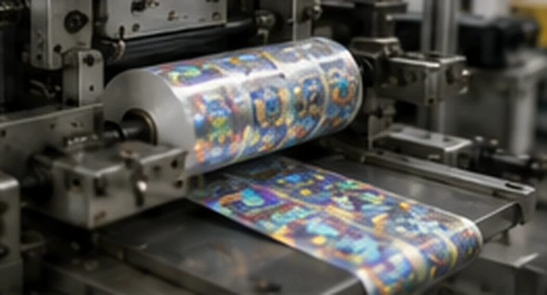Finished roll-form security labels before delivery