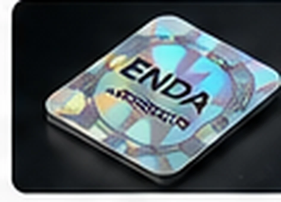 Holographic label application on packaging