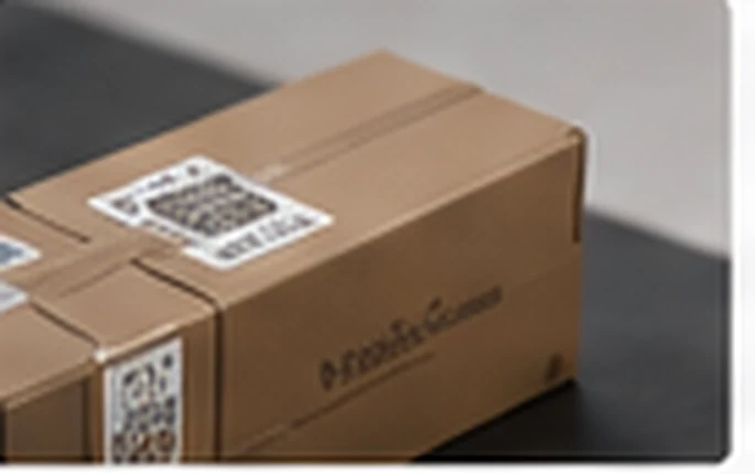 QR label applied to a carton package