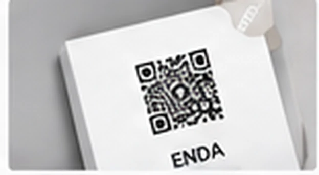 QR security label applied to a product card